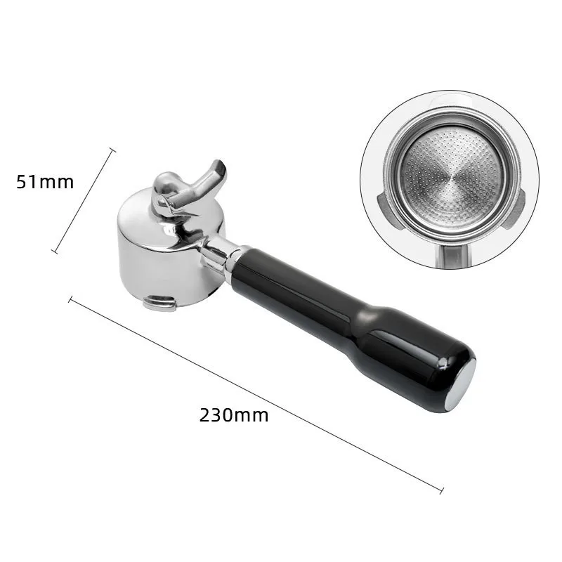 YUAN-ECT 51 mm Kaffee-Siebträger mit doppeltem Auslauf und 1 2 Tassen Korb für Delonghi ECO680 ECO685 Kaffeemaschine 6