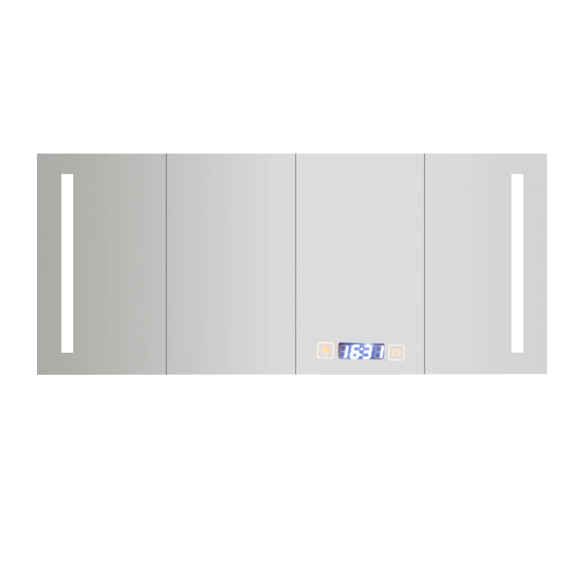 2/3/4 doors Recessed Medicine Cabinet Bathroom Mirror Cabinet with Light Touch Sensor