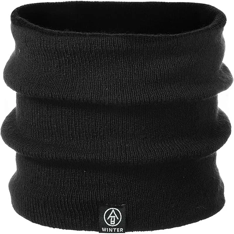 Two-Pack Fleece Lined Scarves, Windproof & Warm Winter Neck Gaiter for Men Women, Cold Weather Accessories (2Pcs Set)