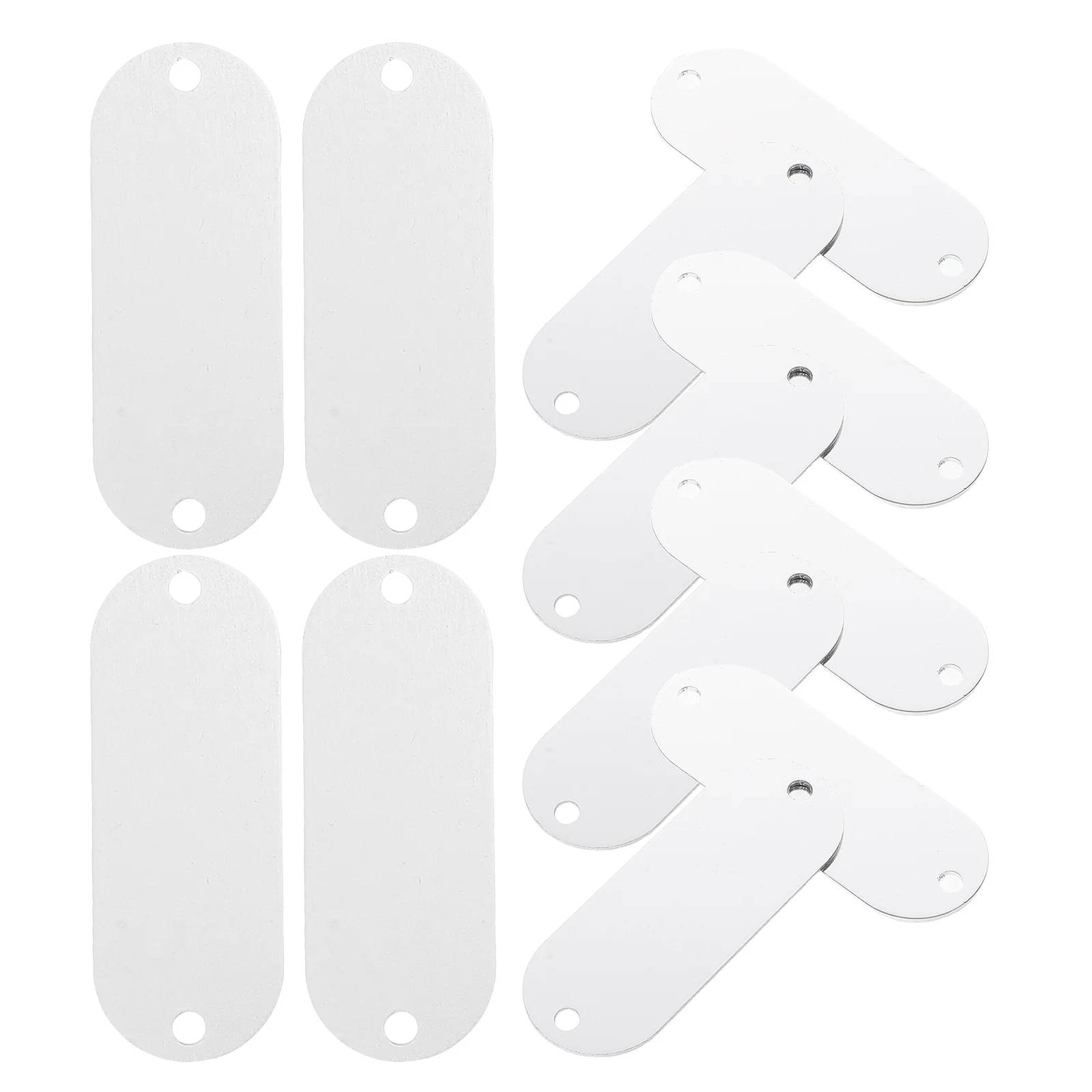 

25 pcs Aluminum Tags Belt Hangtag Stamping Blanks Lightweight Durable Dual Hole Engraving Blank Surface Smooth Edges Pet Id
