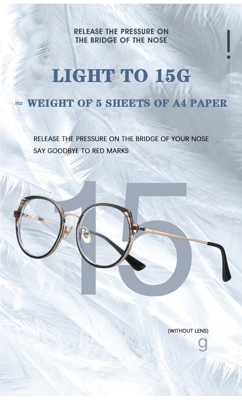 Runder Retro-Brillenrahmen für Damen, ultraleicht und bequem, Dänemark, koreanisches Design, Glasse, 2023, neu – Detail 4