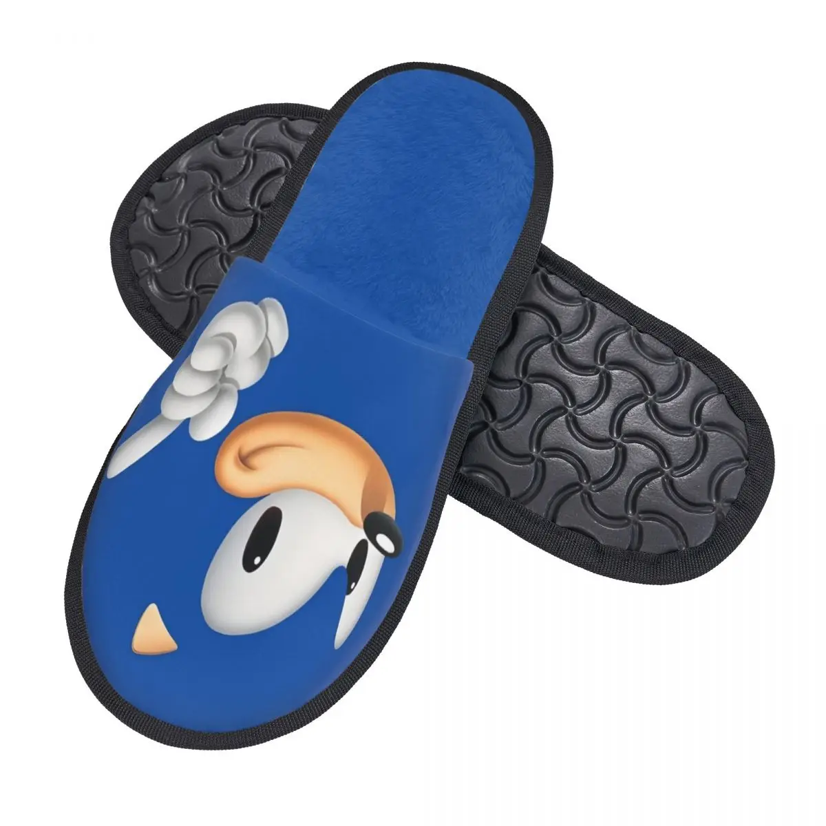 맞춤형 소닉 메모리 폼 슬리퍼 여성용 편안하고 따뜻한 고슴도치 게임 하우스 슬리퍼