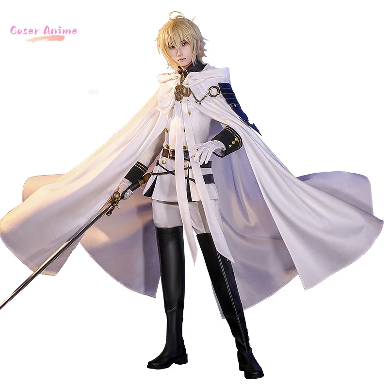 Coser Game Серафим Конца Микаэла Хякуя Косплей Костюм Униформа Хэллоуин Вечеринка для Женщин Мужчин Карнавальный Реквизит
