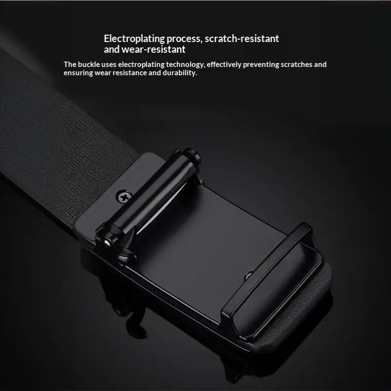 1 Stück PU-Herren-Innengürtel, minimalistisch und stilvoll, mit automatischer Schnalle, perfekt für Freizeit- und Geschäftsanlässe. – Detail 7