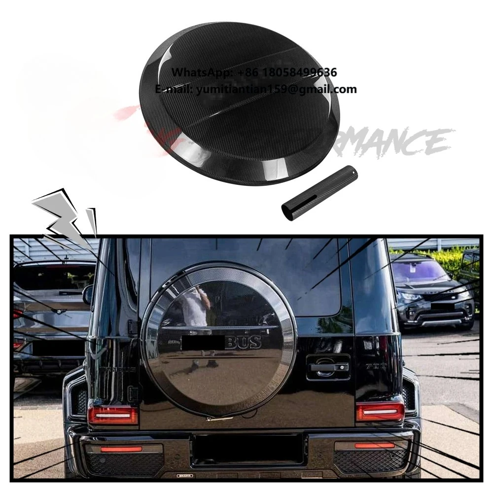 

W465 G800 Style Dry Carbon Fiber Rear Spare Wheel Tire Cover for Mercedes Benz G Class W465 G63 AMG W465 G500 G450 G550 G580