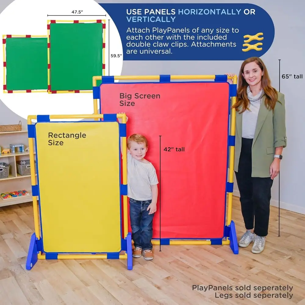 Green Water-Resistant Vinyl Classroom Divider Panel, Large Size for Privacy in Daycare or Preschool