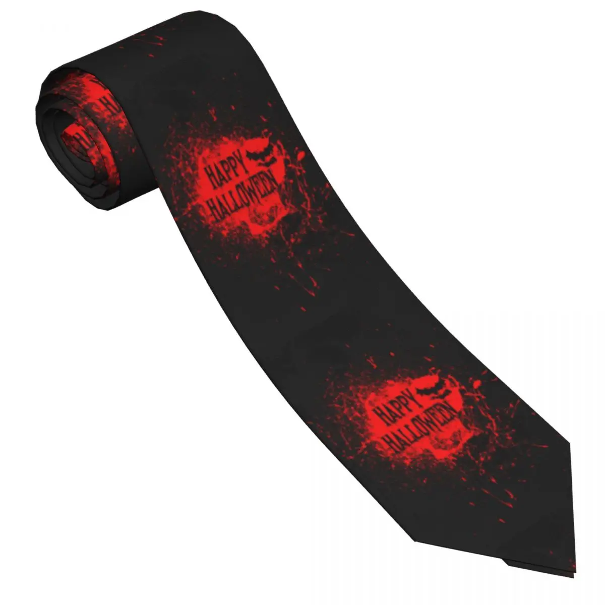 Mens Tie Classic Neckties Happy Halloween Narrow Collar Slim Casual Tie Accessories Gift