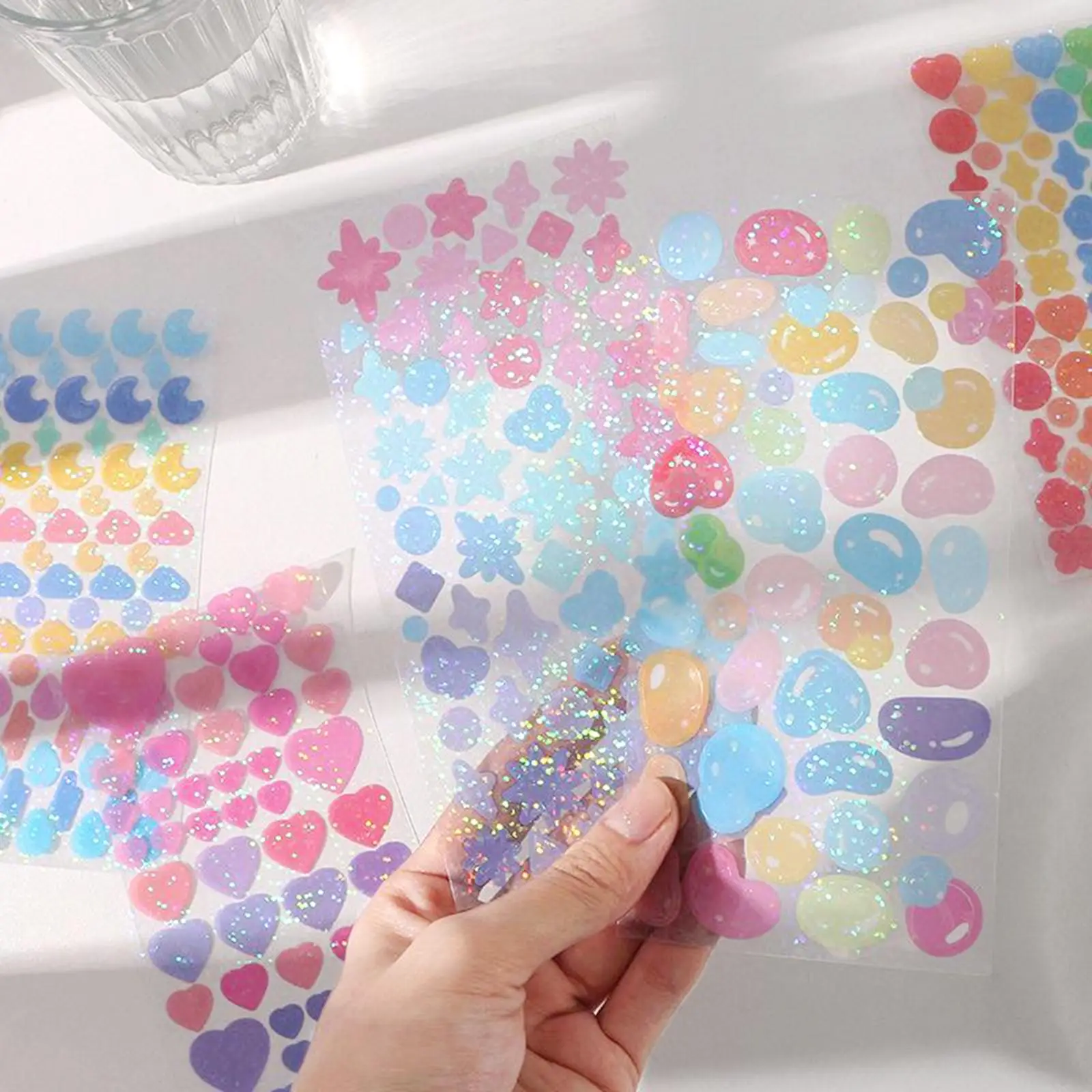 Colorful Shiny Stickers, Letters Metallic Stickers for crafts, Scrapbooking Decoration