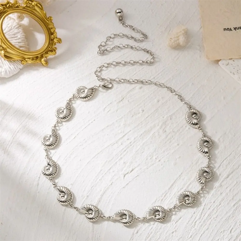 High-end Metal Star Conch Waist Chain Ethnic Style Bohemian Metal Chain Belt Adjustable Belly Chain Jeans Belt