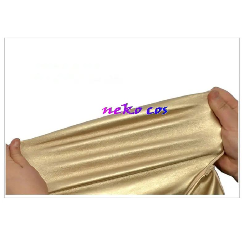 All In One-Overall Bodysuit  Full Body fully wrapped gold Leather  customized size Cosplay Costume