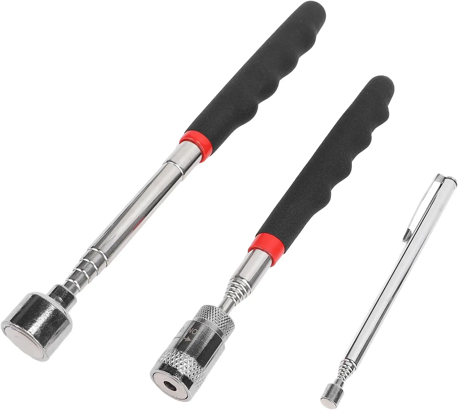 3PC Telescoping Magnetic Pick Up Tool Extendable Telescopic Magnet Stick with Light for Home Workshops Magnetic Sweepers