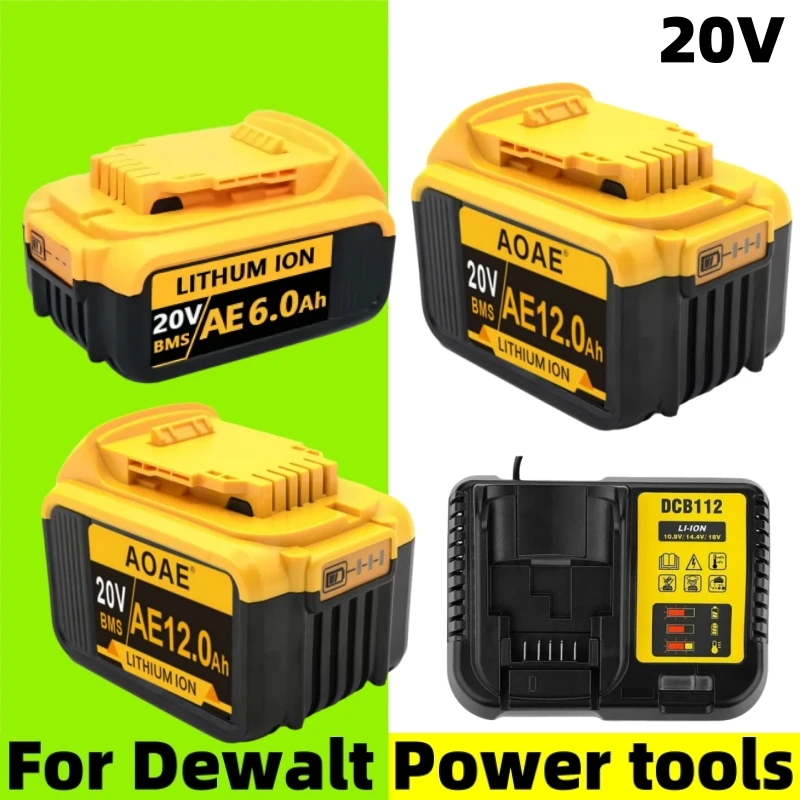 

12000mAh 20V battery for Dewalt Power Tool Battery DCB206 DCB206 DCB205 DCB200 DCB184 DCB182 DCB180 DCB181 DCB182