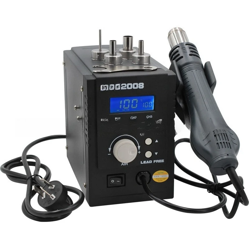 

2008 Hot air gun dismantling and welding table Anti-static adjustable temperature digital display Mobile phone maintenance
