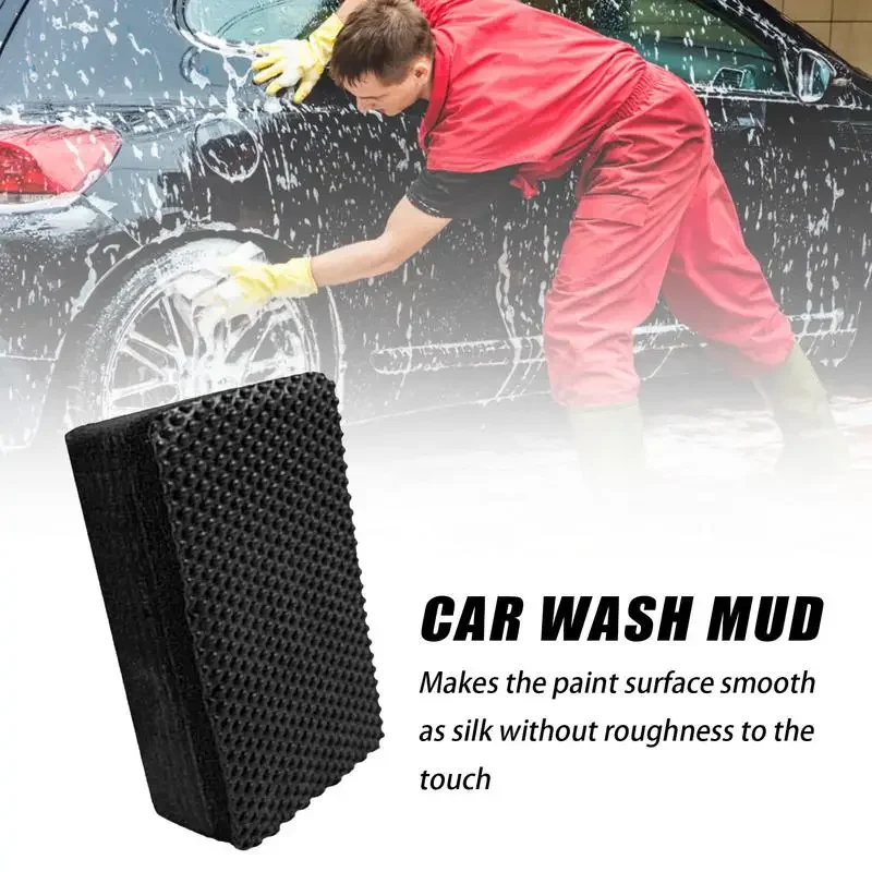 1/3Pcs Car Clay Bar Pad Sponge Block Cleaning Eraser Wax Polish Pad Tools Black Auto Sponge Automotive Care 9*6*2.5cm