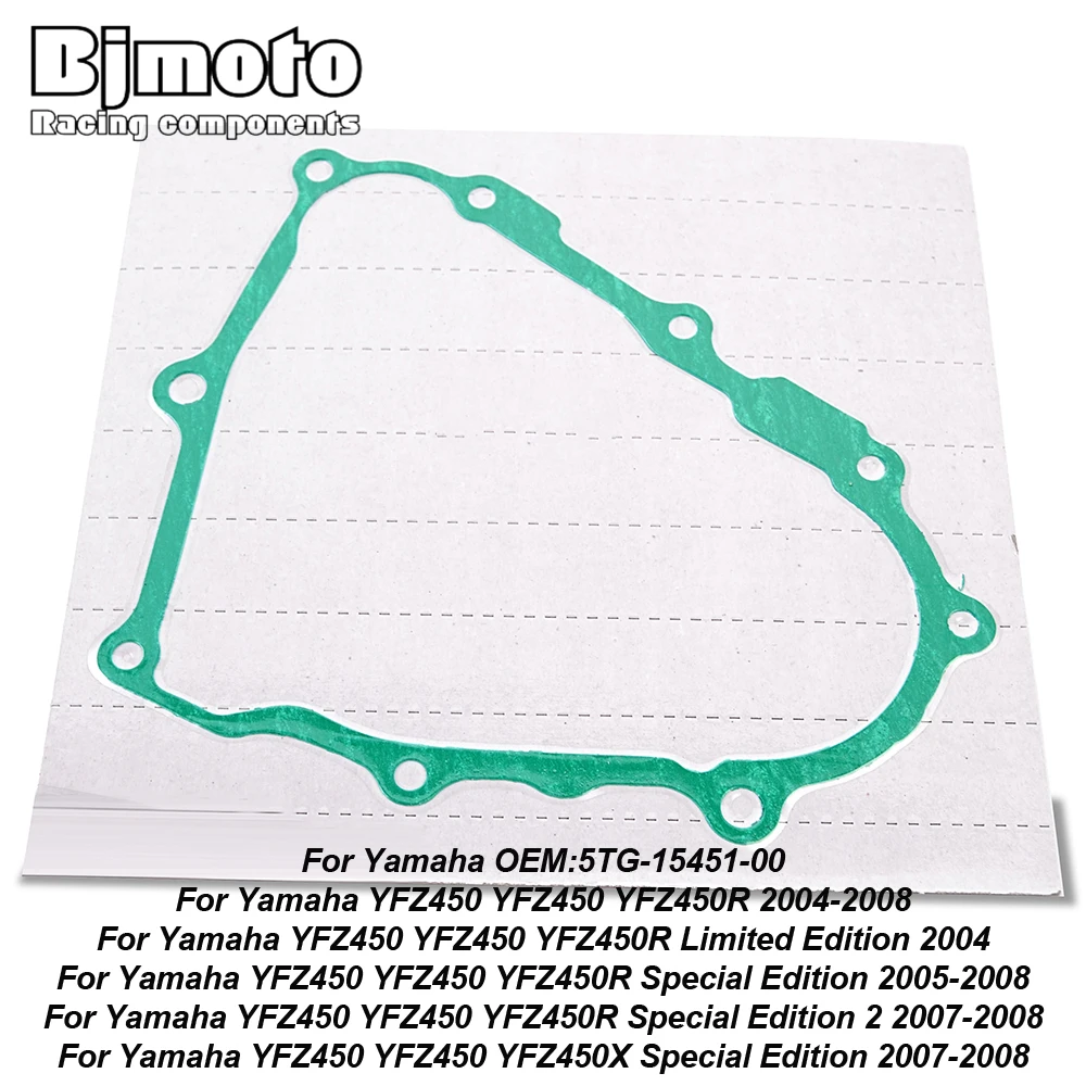 

Stator Magneto Generator Cover Gasket For Yamaha YFZ450 YFZ 450 YFZ450R 2004-2008 YFZ450X Special Edition 2007-2008 5TG-15451-00