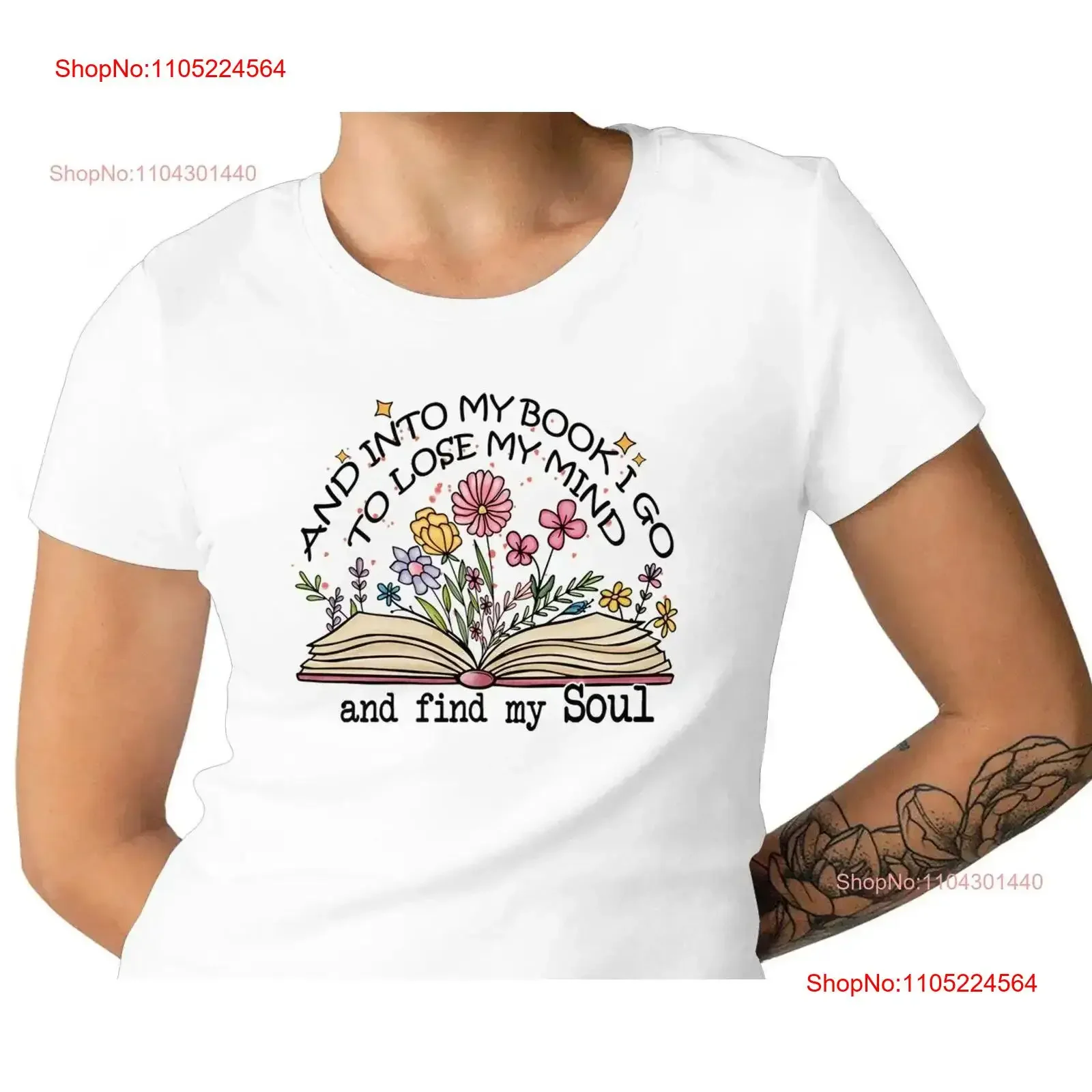 Bookish T shirt Men's And Women's Sizes Into My Book I Go To Lose Mind Find Soul Literary For Bibliophiles Bookworms vintage