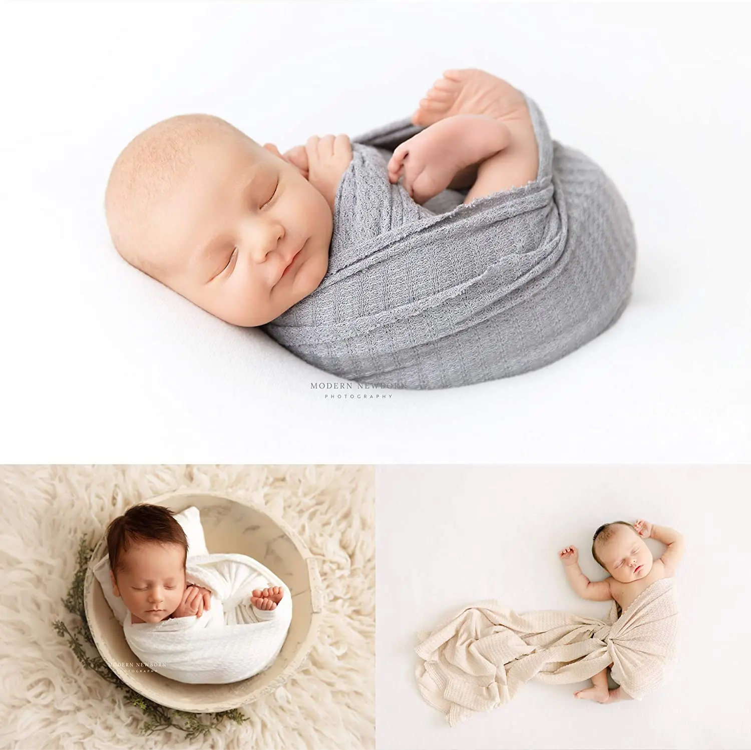 Baby Swaddle Wrap Newborn Photography Props for Boy Girl Photo shoot Newborn Receiving Blankets or Baby Layers Wrap