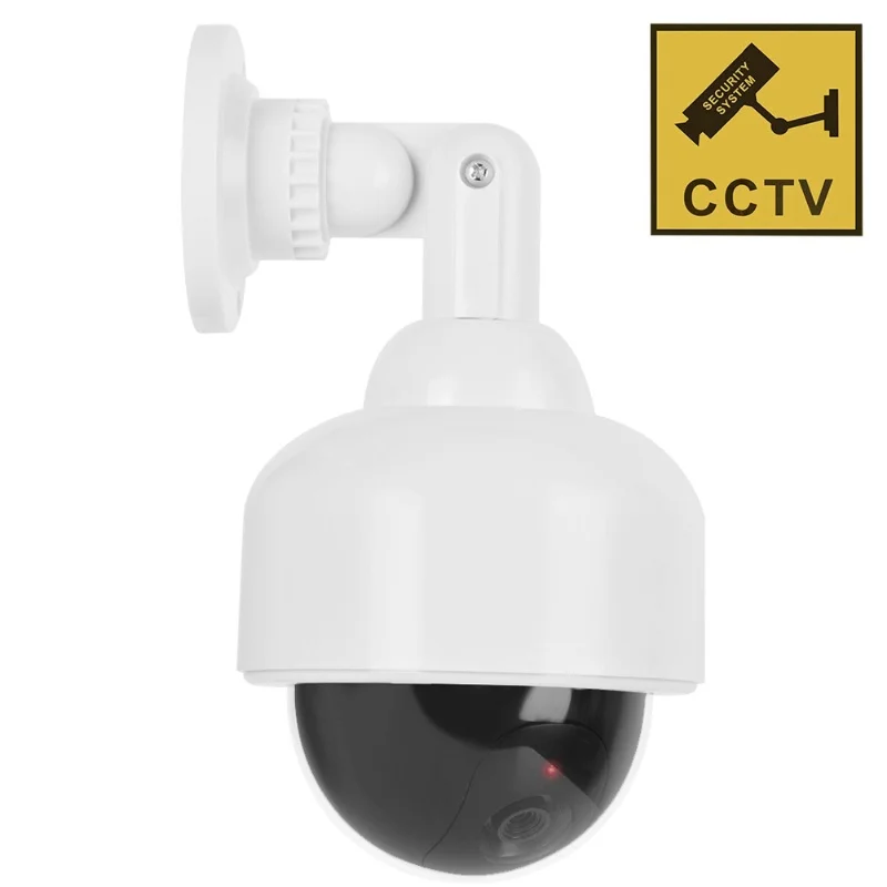 Fake Camera Waterproof Realistic Dummy Surveillance Security Cam With Flashing Red LED Light