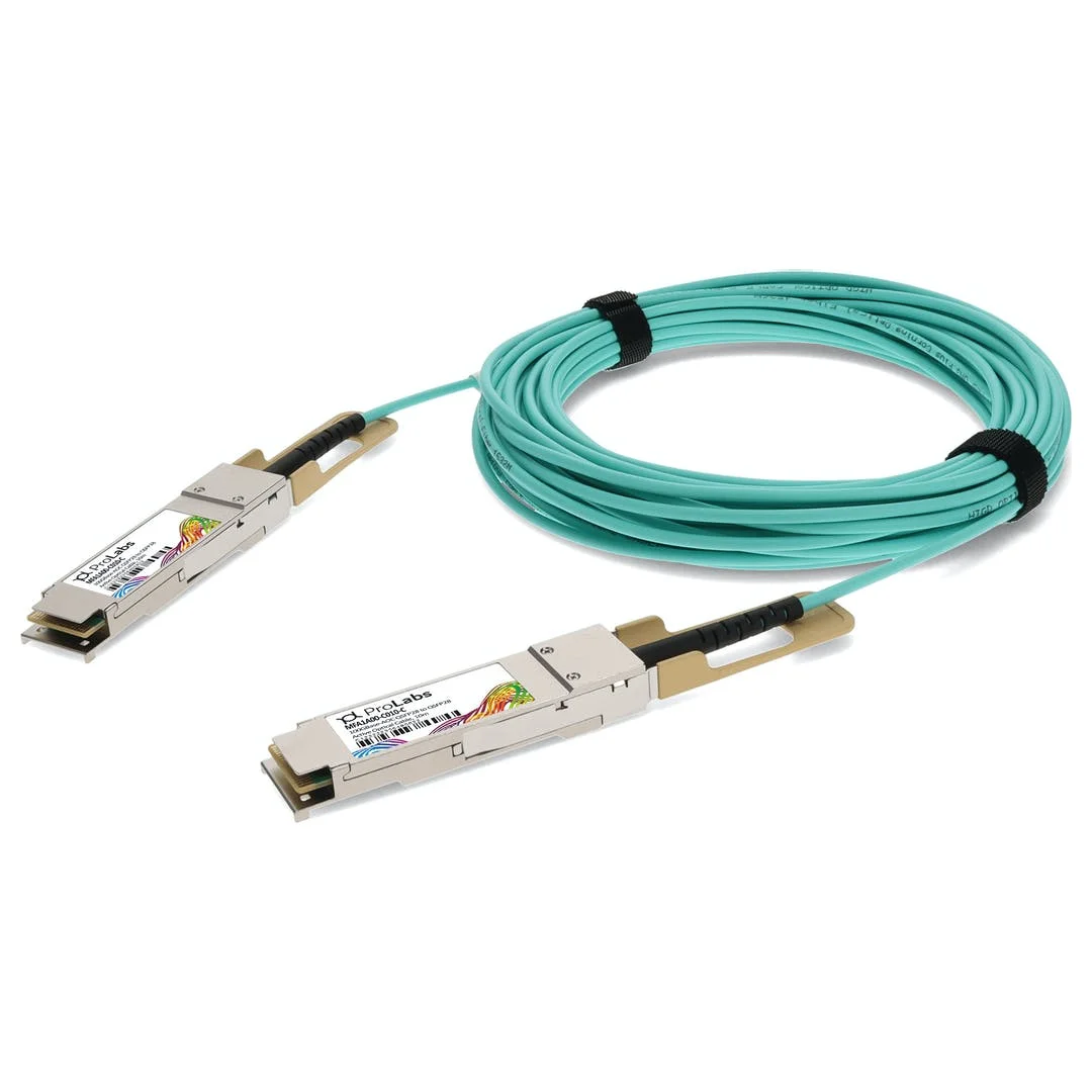 

MFA1A00-C010 Compatible TAA Compliant 100GBase-AOC QSFP28 Active Optical Cable (850nm, MMF, 10m)