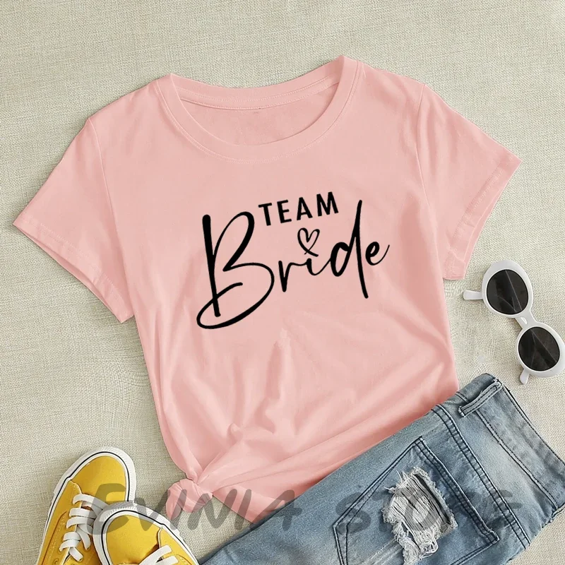 Women Team Bride Bachelorette Party Shower Hen Party Bridesmaid T-Shirt 2023 Girls Wedding Female Tops Tees