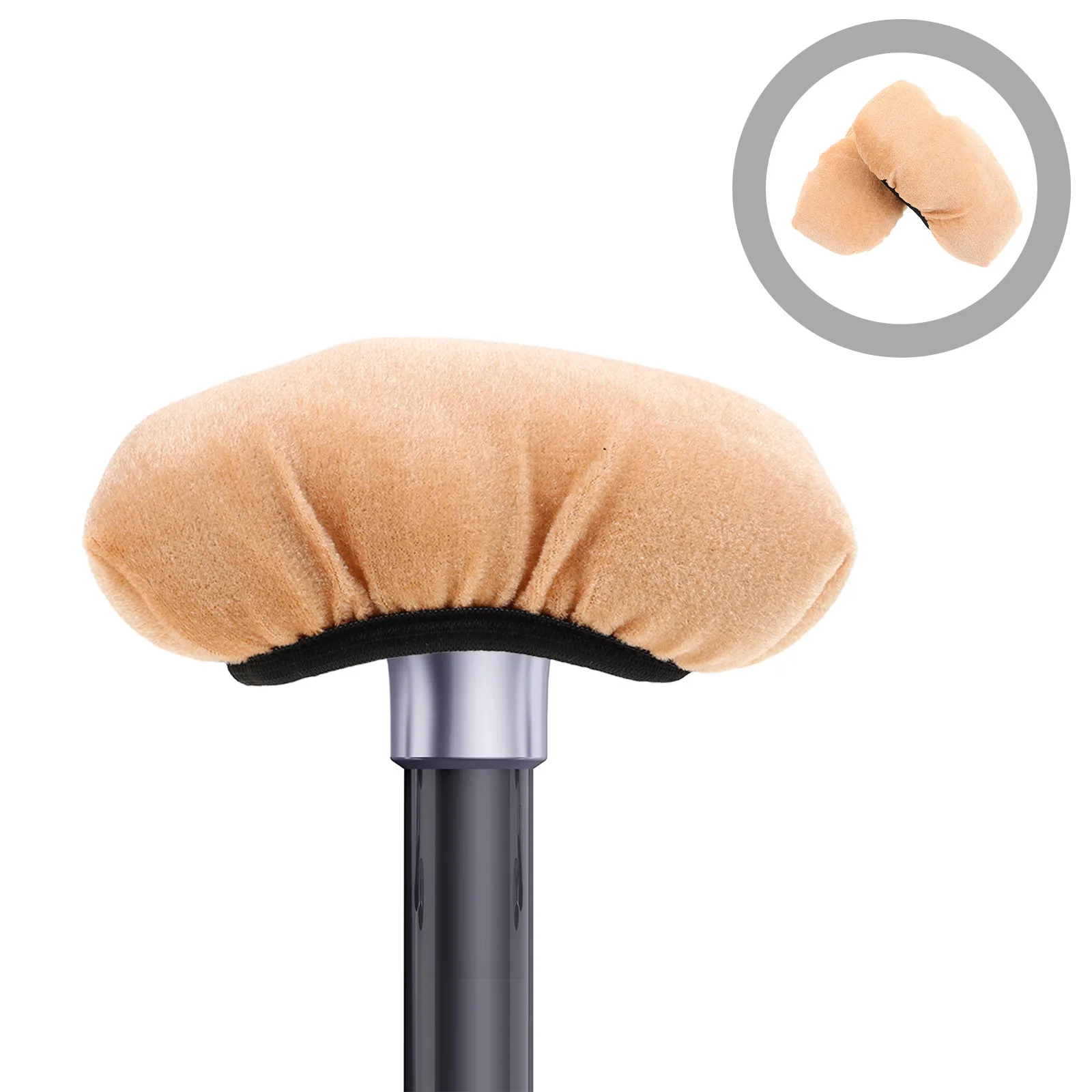 2Pcs Soft Cushioned Underarm Crutch Pads for Elderly Comfortable Anti-Chafe Crutch Covers Universal Fit Lightweight Walking Aid