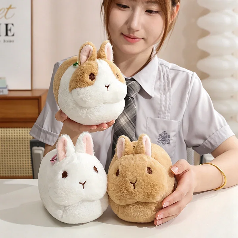 15cm Mini Little Rabbit Plush Toys Soft Cozy Chubby Lifelike Bunny Hanging Doll Cute Keychain Bags Decor Kids Birthday Gift