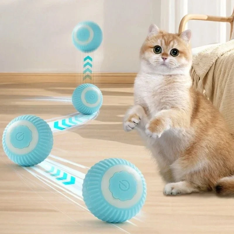 Cat Interactive Ball Smart Cat Toys Electronic Interactive Cat Toy Indoor Automatic Rolling Magic Indoor Cats Accessories