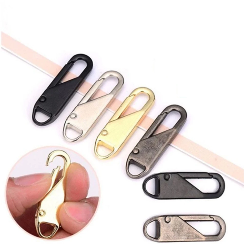 

5/10Pcs Removable Metal Zipper Repair Kits Zippers Lightning Puller For Travel Bag Suitcase Zipper Head DIY Sewing Accessories