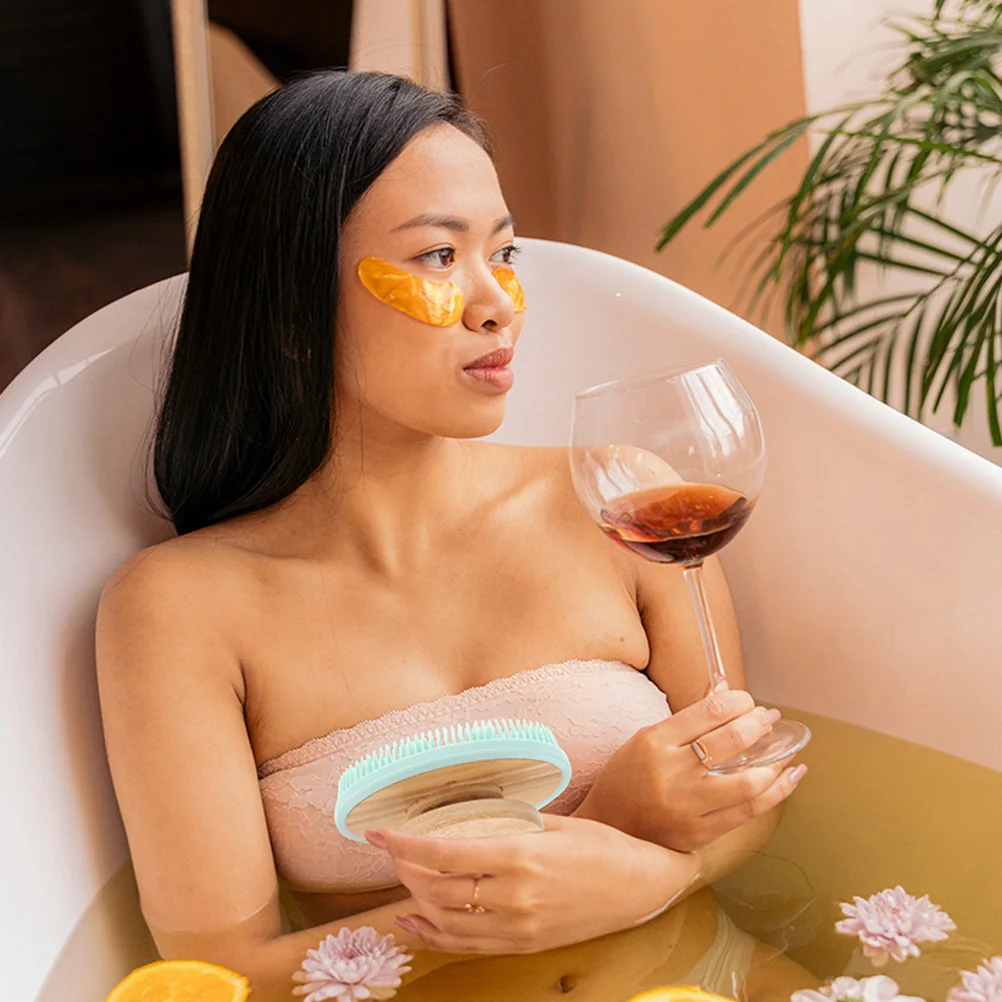 

2Pcs Comfortable Silicone Bath Brush Set Gentle Exfoliator for Body and Scalp Deep Cleaning Shower Rubbing Tool Gift Idea