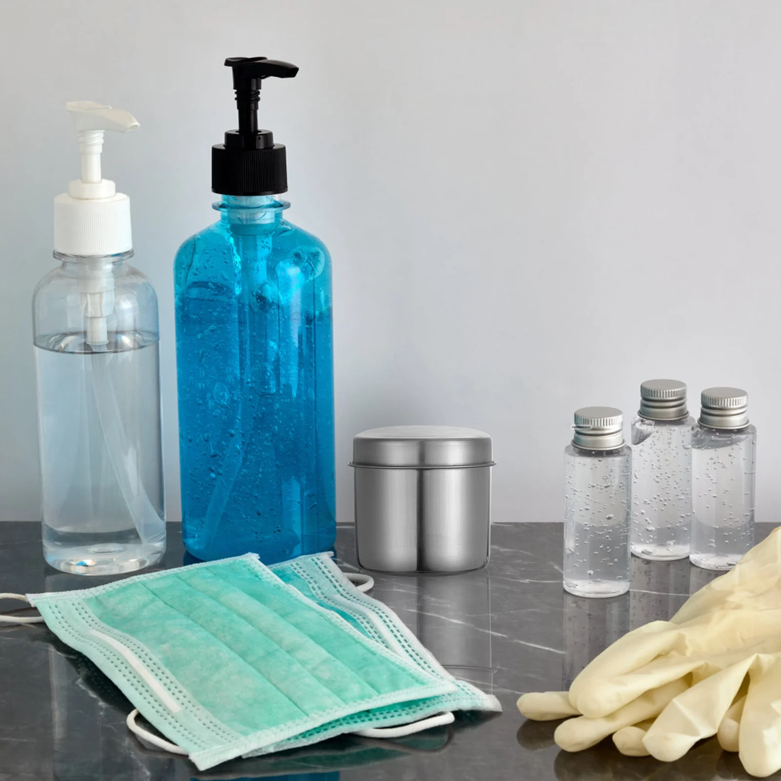 

2Pcs Stainless Steel Storage Container Multifunctional Household Can Airtight Cylinder Can Home Kitchen Food Oil Medicine