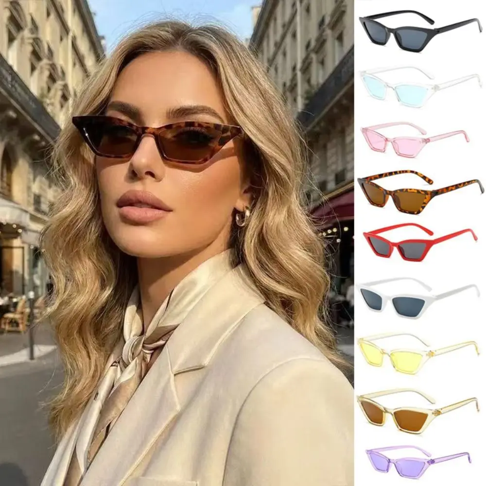 Fashion PC Cat Eye Sunglasses Block Glare UV400 Triangle Eyewear Clear View Driving Sun Glasses Beach