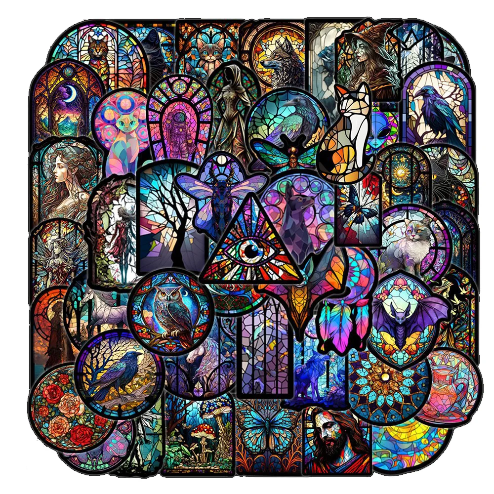 10/30/50 Stück Glasartige Bunte Cartoon-Aufkleber Gothic Graffiti Skateboard Laptop Motorrad Coole Aufkleber Spielzeug Geschenke