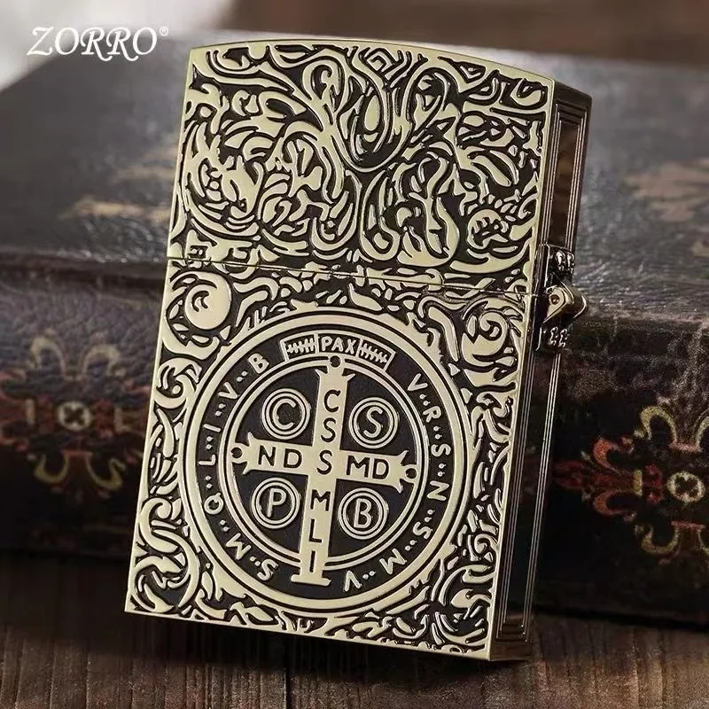 1:1 Limited Edition ZORRO Oversized Kerosene Lighter Metal Personality Constantine Creative Heavy Armor Oversized Lighter Gift