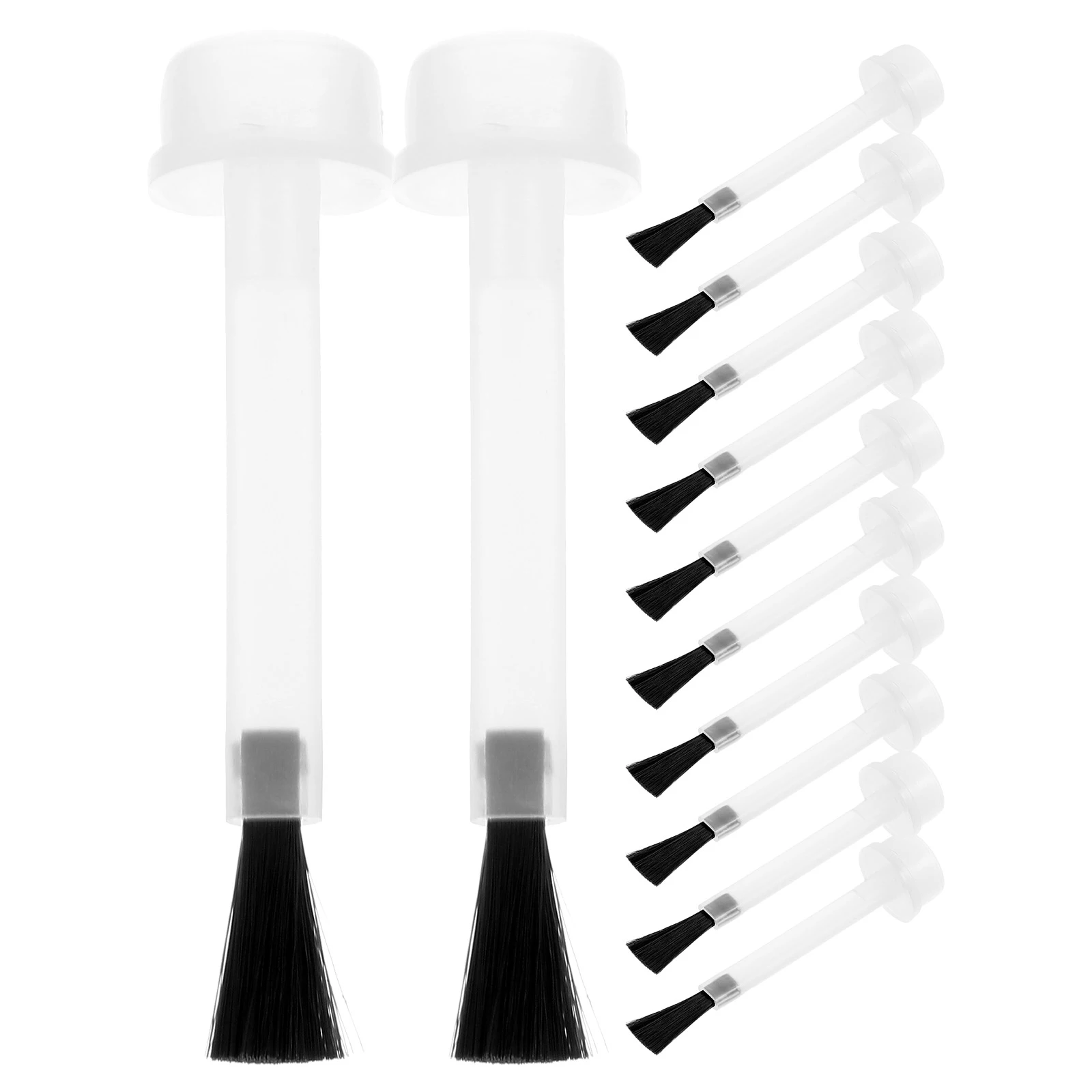 

80Pcs Nail Art Replacement Brush Heads High Elasticity Bristles Smooth Gel Application No Bubbles for Manicure Base Top Coat Use