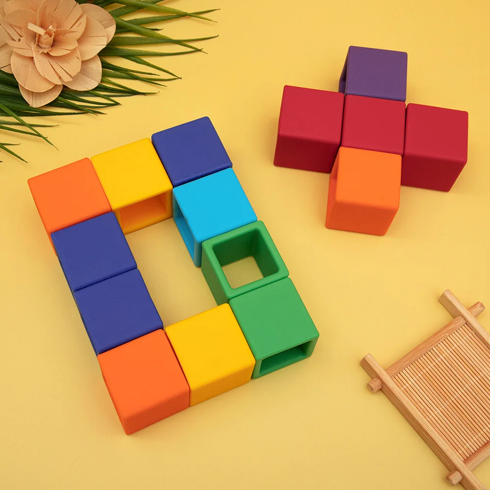 Siliconen Geometrische Vormen Montessori Puzzel Sorteren Wiskunde Bakstenen Voorschoolse Leren Educatief Spel Baby Peuter Speelgoed Voor Childr