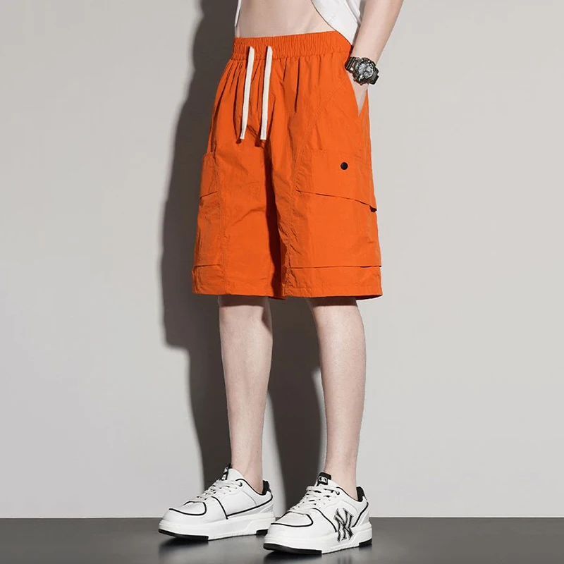 

2026 Men High Quality Ice Silk Short Pants Summer Lightweight Quick Drying Plus Size Sweatpants Male Daily Casual Trousers