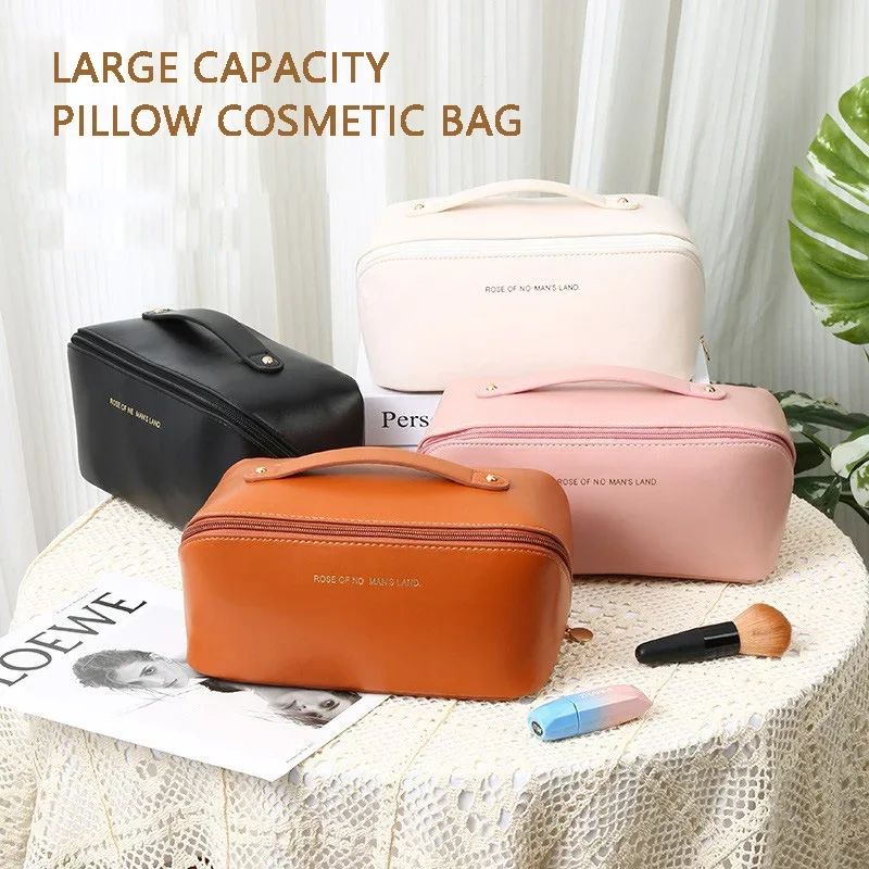 High-end texture hand-held storage cosmetic bag large capacity portable high-end travel toiletry bag