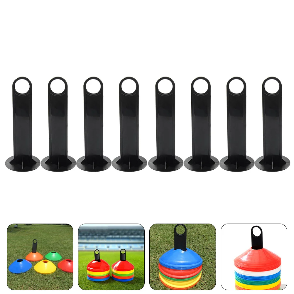 8 Pcs Shelf Mark Disk Stand Training Sign Plate Soccer Cone Holder Plastic Disc Sports Storage Pp Supplies Bottom