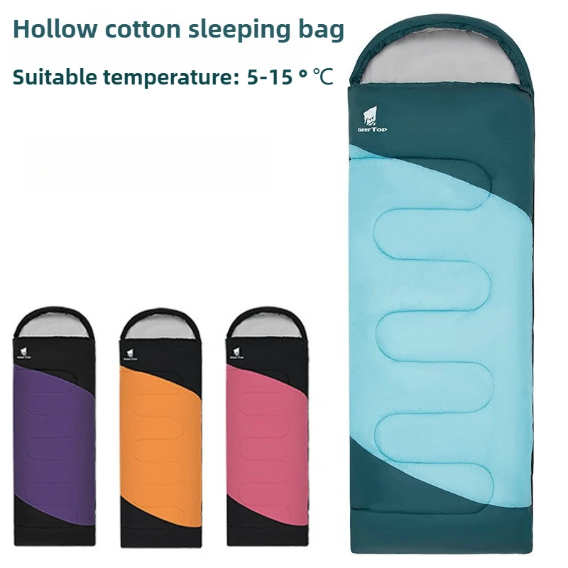 

Outdoor Envelope-style Adult Sleeping Bags Camp Thickened Portable Keep Warm Sleeping Bags Foldable Lightweight Travel Equipment