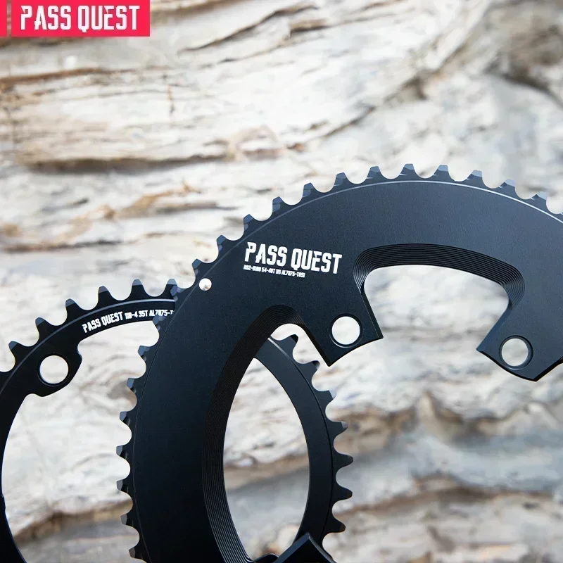 PASS QUEST 110bcd Double Chainring chainwheel 54 40 53 39 50 34 56 42T for Shimano 105 R7100,R8100,R9200 110 bcd road chain ring