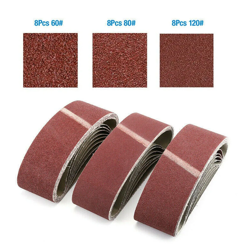 Imagem -02 - Correias de Lixamento Abrasivas Óxido de Alumínio 75x533 mm 40120grit Lixa Lixadeira para Moedor Moagem 24 Pcs