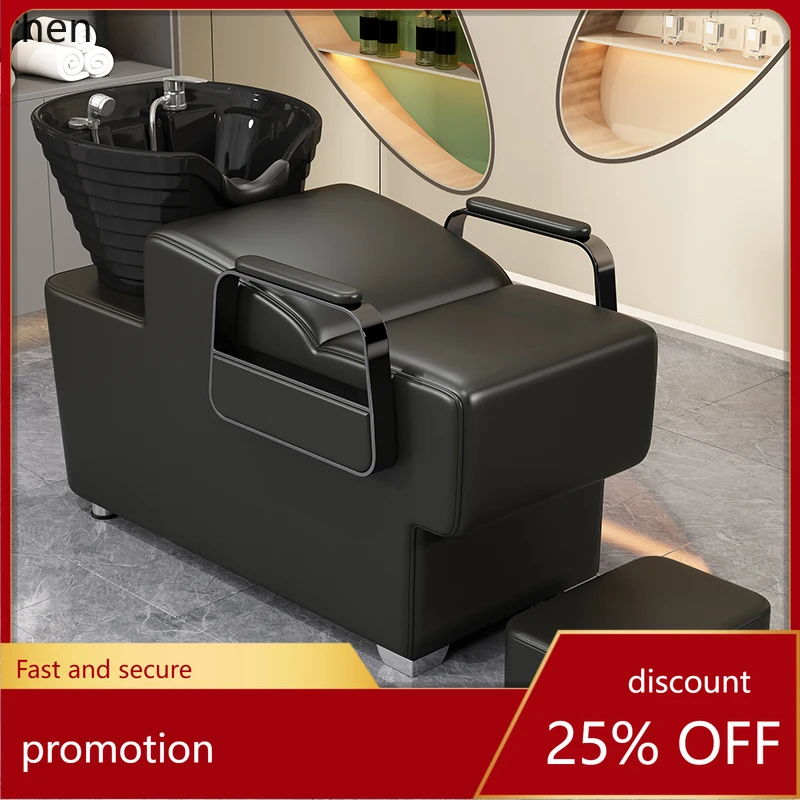 HT shampoo bed barber shop hair salon simple semi-lying flush bed factory direct hair salon Internet celebrity hair salon bed