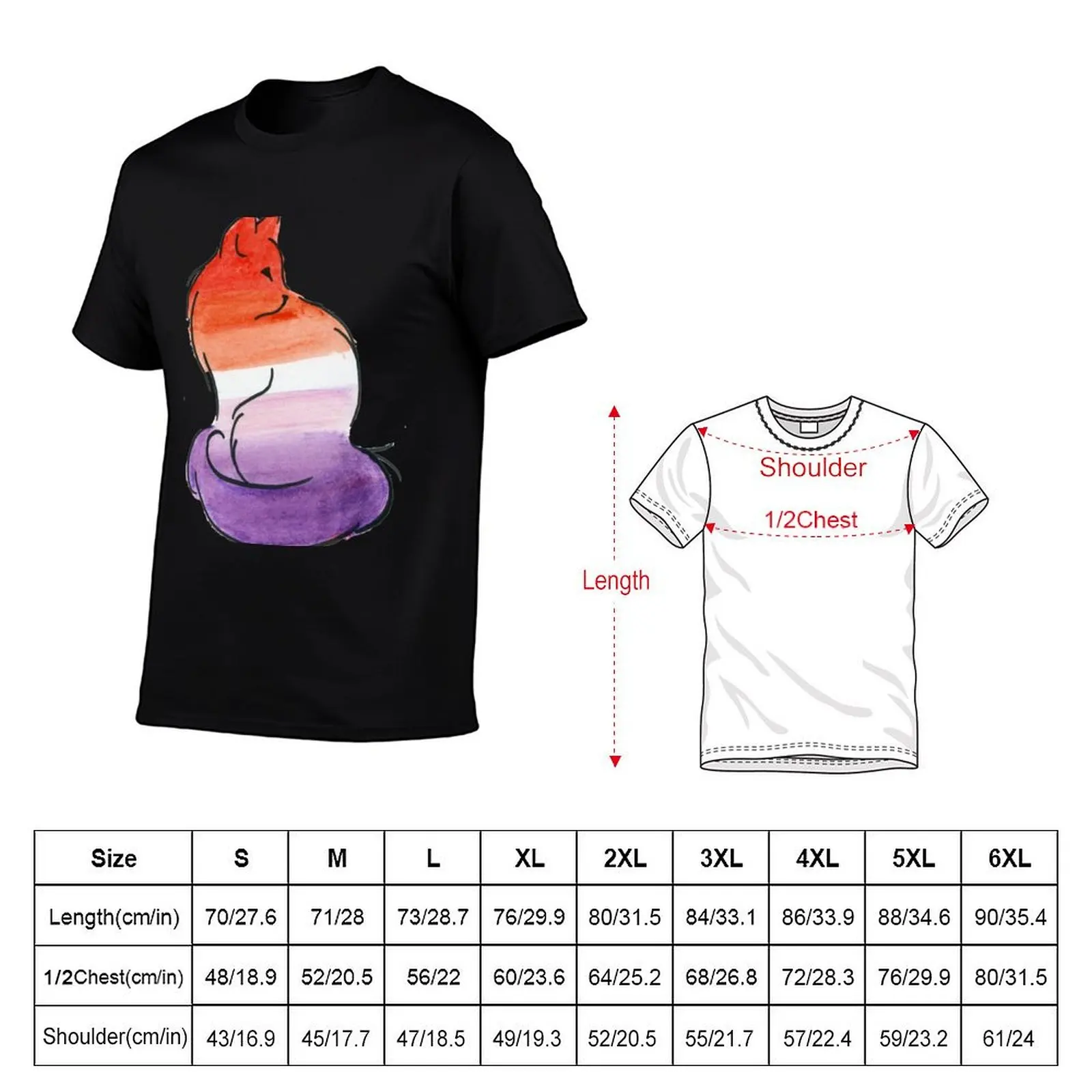 Pride Kitty - Lesbian #2 T-Shirt Work Duty Casual T-Shirt