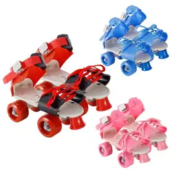 Kids Roller Skates Double Row 4 Wheel Skating Shoes Adjustable Size Sliding Slalom Inline Skates for Kids Boys Girls toy gifts