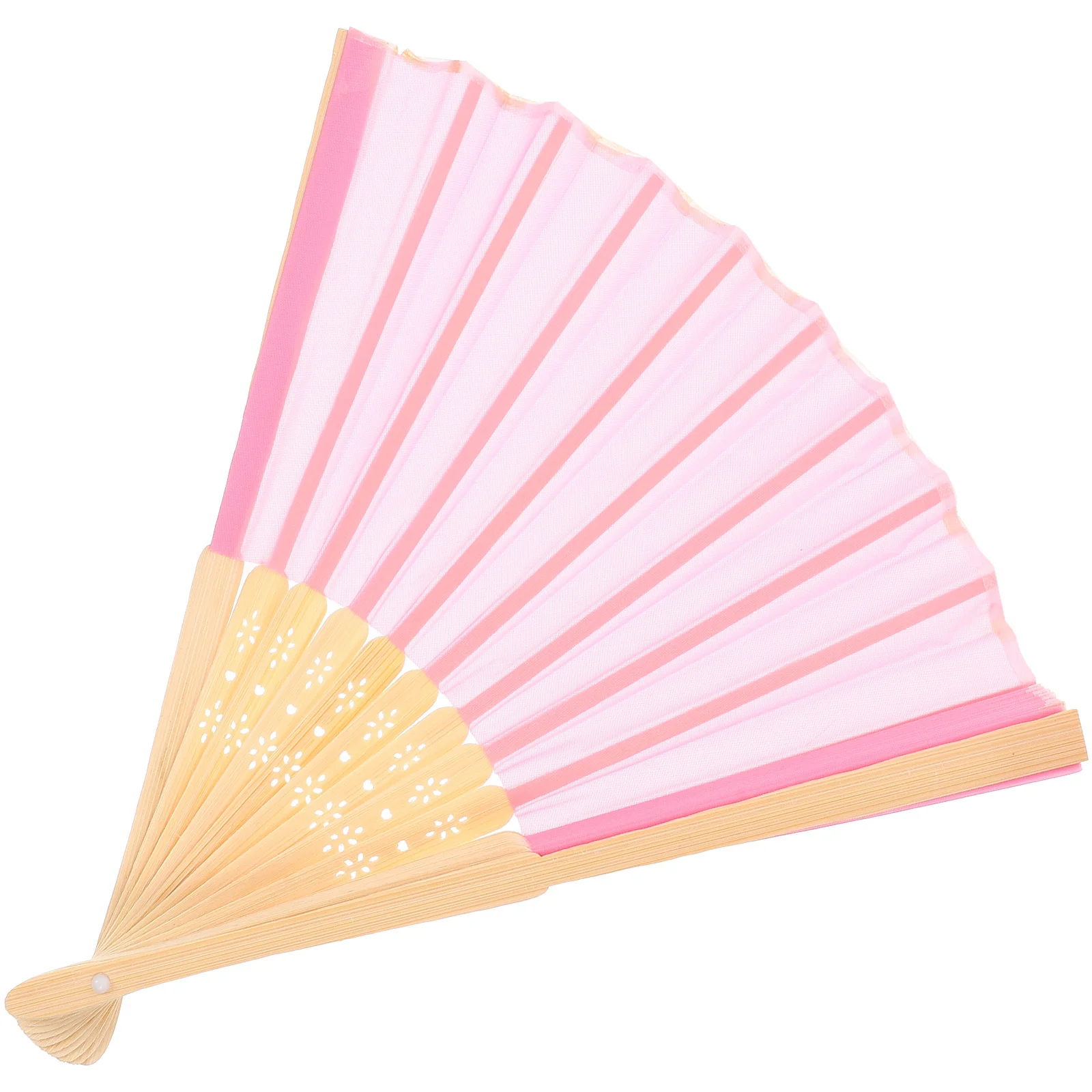 

Retro Handheld Folding Fan Chinese Bamboo Cloth Summer Cooling Tool Party Performance Accessory Exquisite Craftsmanship