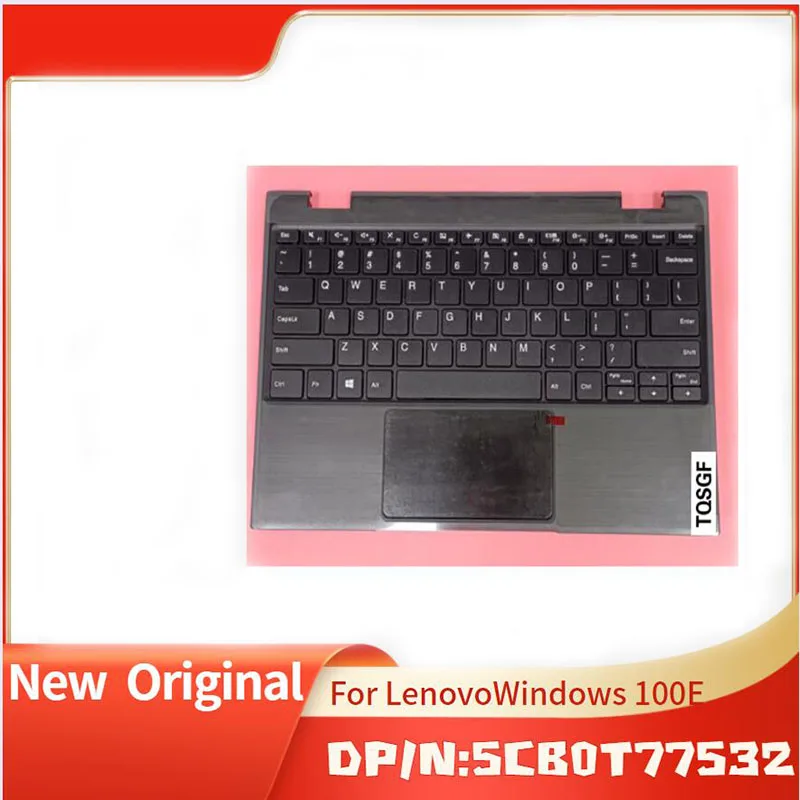 

Brand New Original Top Cover Upper Case for Lenovo LaptopWindows 100E 2rd Palmrest Keyboard With Touchpad C Shell 5CB0T7753