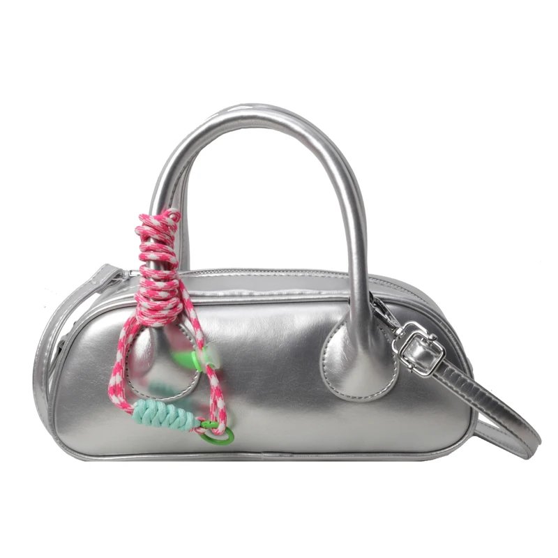 Borsa con manico superiore di Design di nicchia borsa con pochette moda in pelle PU borsa a botte borsa per la spesa Casual per donne e ragazze