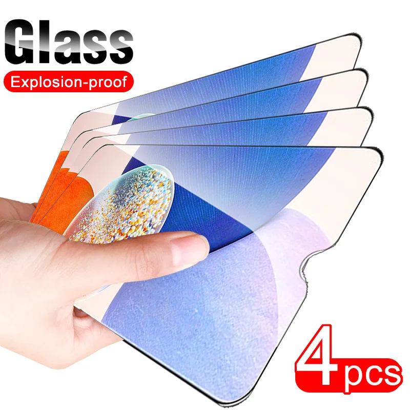 Sumsung A14 glass 4pcs hd protective glass for Samsung Galaxy A14 A 14 14A 5G touch display screen protectors film gurad glass