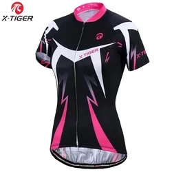 X-TIGER Women's Cycling Jersey Summer Breathable Quick-drying Bicycle Shirt TMB Mountain Road Cycling Clothing