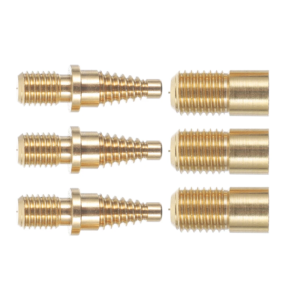 

3Sets Billiard Cue Extension Joint Screws Copper Hardware Tower Screw Design for Home Club Public Pool Pool Cue Extension Screws